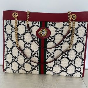 Large Women's Gucci (GG) Tweed Rajah Tote